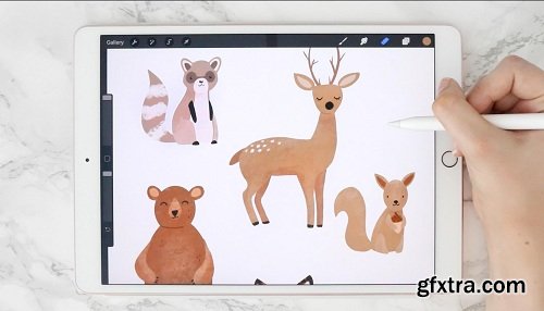 How to Draw in Procreate - Animal Illustrations on the iPad Pro - Digital illustrations