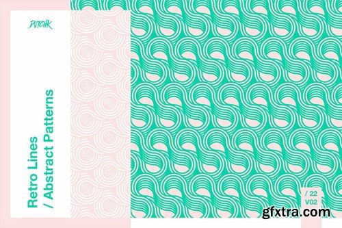 Retro Lines Abstract Patterns V. 02