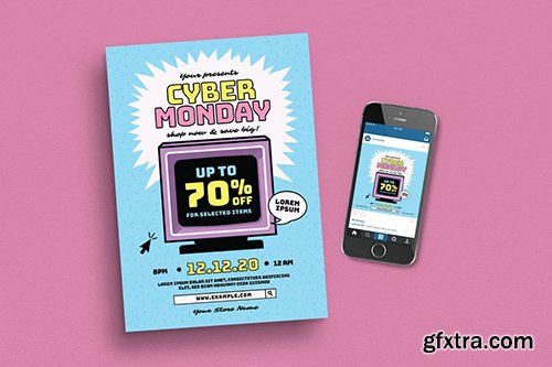 Cyber Monday Event Flyer + Instagram Post