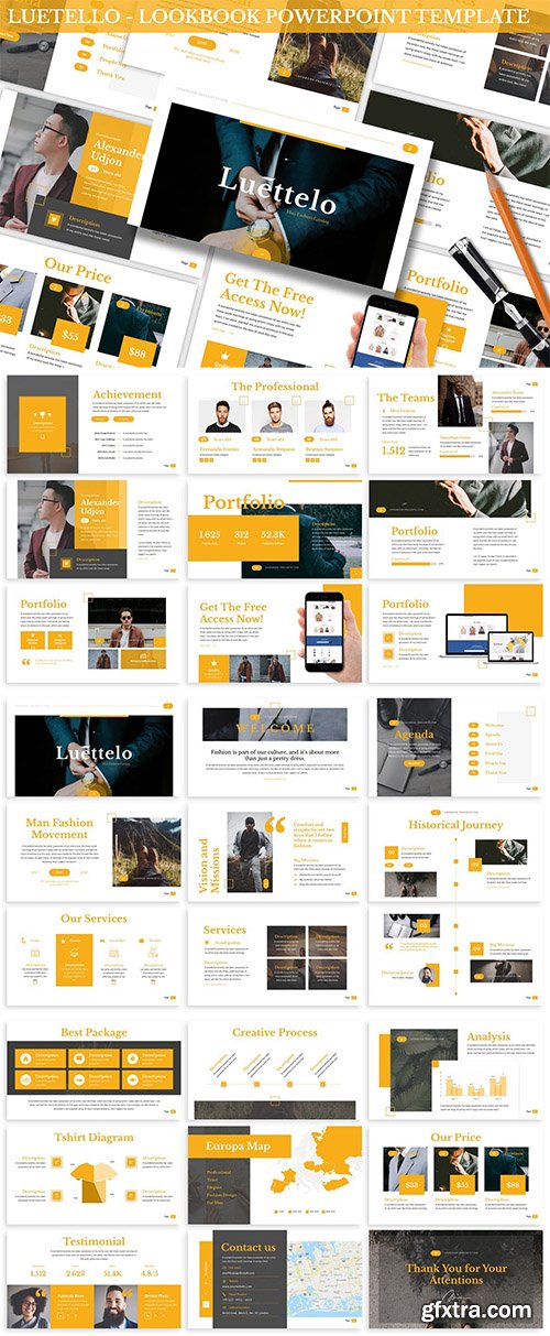 Luettello - Lookbook Powerpoint Template
