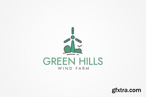 Wind Farm Logo Template