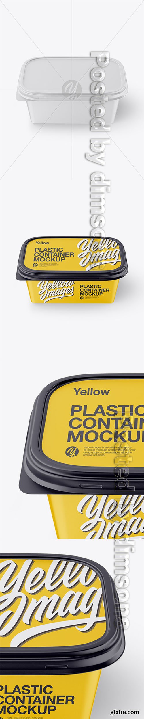 Matte Plastic Container Mockup - Front View (High-Angle Shot) 23009