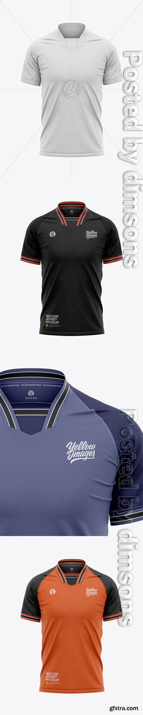 Men’s Soccer Raglan Jersey Mockup - Front View 49629