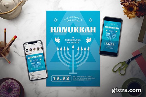 Hanukkah Flyer Set