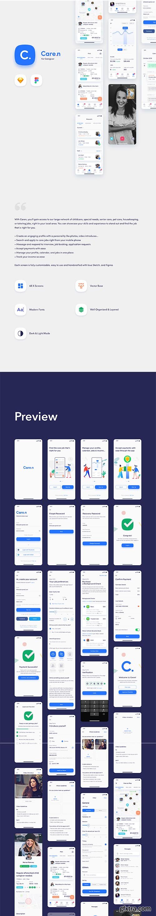 Caren - For Caregiver iOS UI Kit Caren - For Caregiver iOS UI Kit
