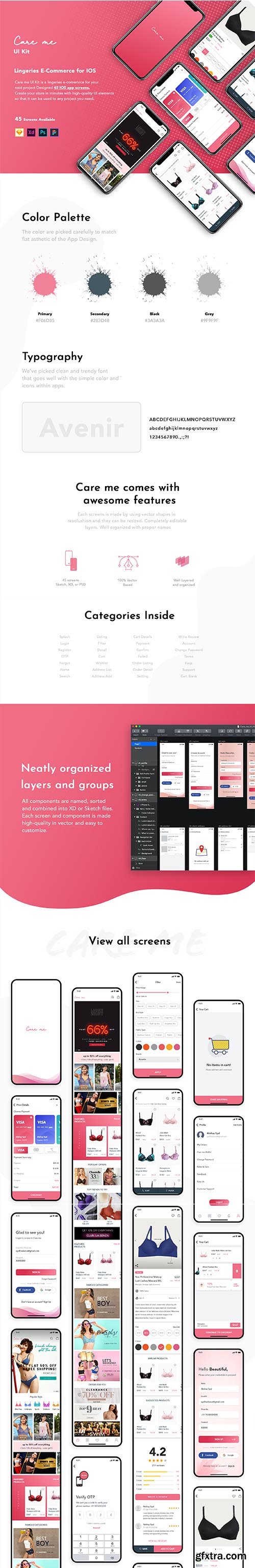 Care me - Lingeries Ecommerce UI Kit