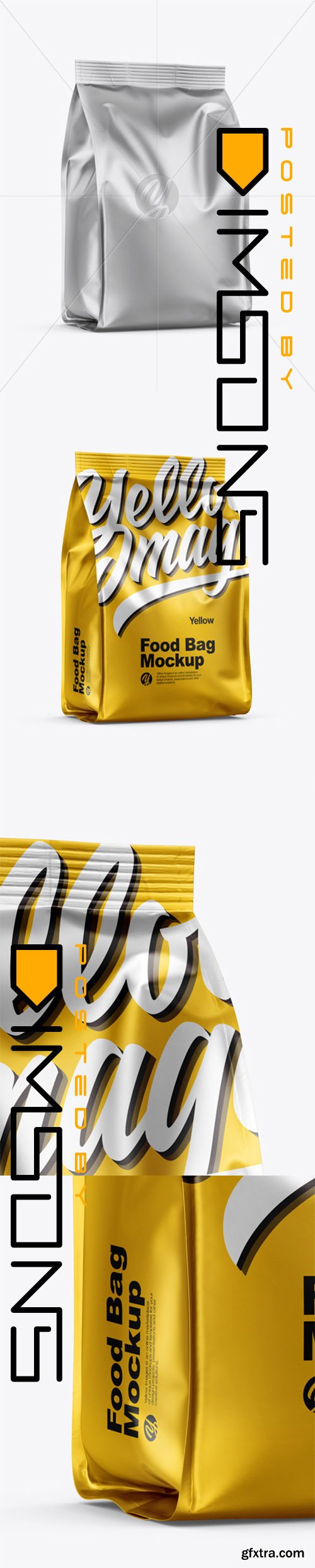 Matte Metallic Food Bag Mockup 35999 Matte Metallic Food Bag Mockup 35999