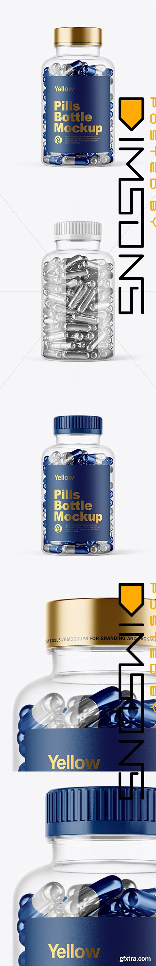 Clear Pills Bottle Mockup 39733 Clear Pills Bottle Mockup 39733