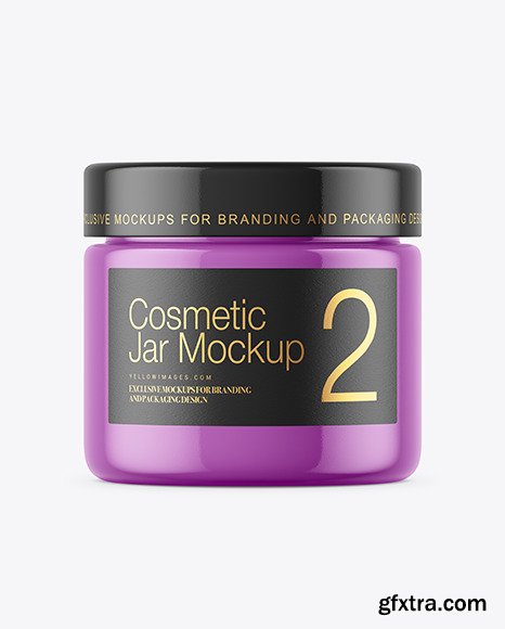 Glossy Cosmetic Jar Mockup 50511