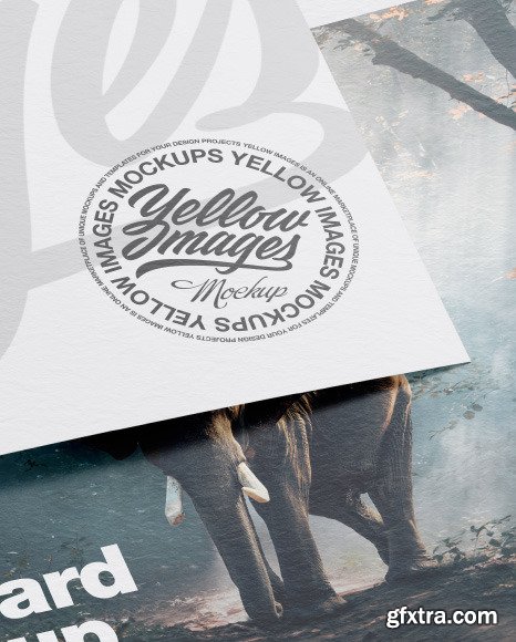 Textured A5 Postcard Mockup 50622