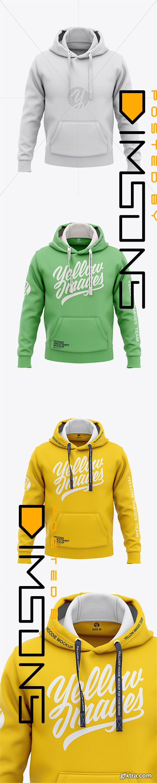 Men's Pullover Hoodie - Front View 35356 Men's Pullover Hoodie - Front View 35356