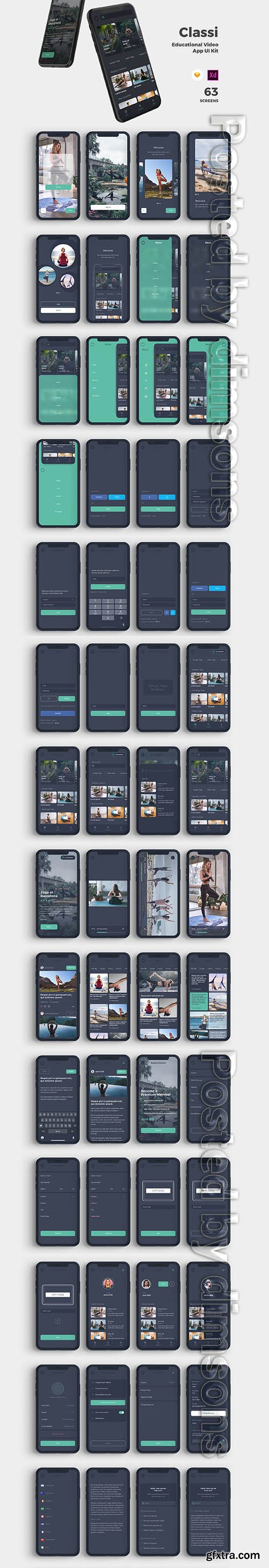 Classi Educational Video App UI Kit Classi Educational Video App UI Kit