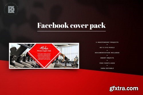 Fitness & Gym Facebook Cover Pack