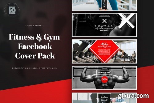 Fitness & Gym Facebook Cover Pack