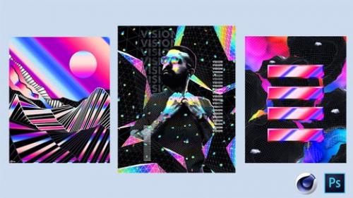 Udemy - Photoshop and Cinema 4D - Design 3 Abstract Posters ...