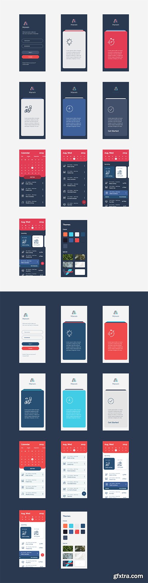 Marwin Time Management UI Kit Marwin Time Management UI Kit