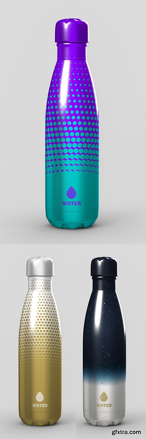 Aluminum Vacuum Bottle Mockup 296125302 Aluminum Vacuum Bottle Mockup 296125302