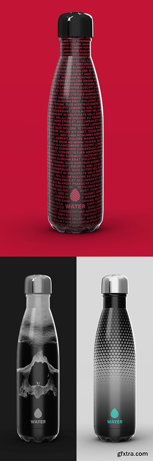 Black Vacuum Bottle Mockup 296125306 Black Vacuum Bottle Mockup 296125306