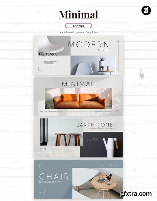 Minimal social media graphic templates