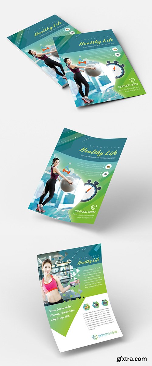 Fitness Flyer Layout With Teal Accents 213694185 Fitness Flyer Layout With Teal Accents 213694185