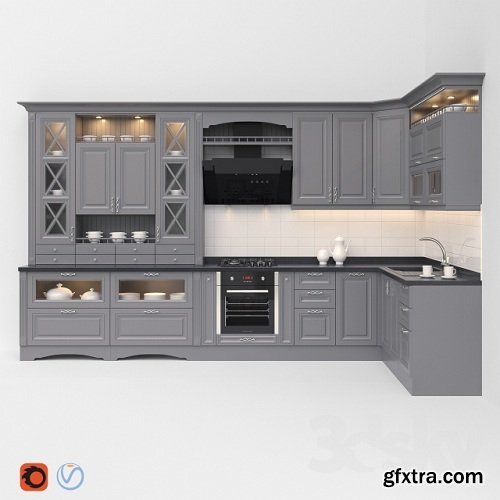 Kitchen by SPVX 3d Model
