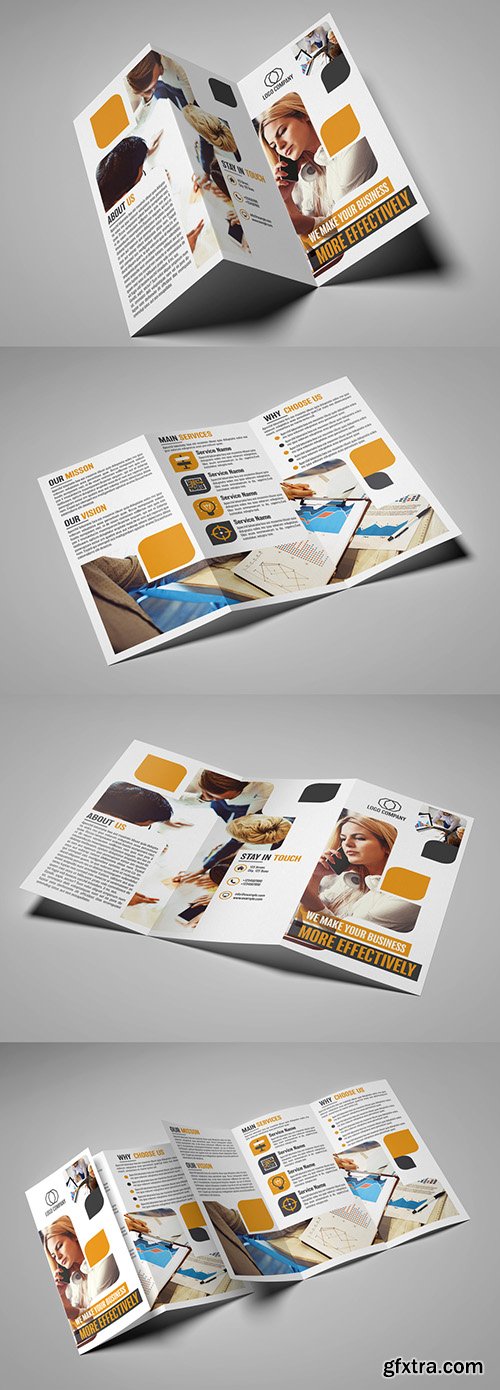Trifold Brochure Layout with Rounded Rectangles 215288403 Trifold Brochure Layout with Rounded Rectangles 215288403