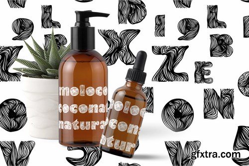 CM - Gulf. HandLettered Font and seamless 4257068