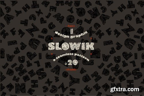 CM - Gulf. HandLettered Font and seamless 4257068