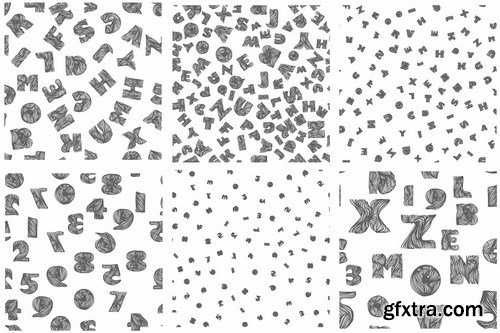 CM - Gulf. HandLettered Font and seamless 4257068