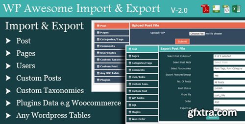 CodeCanyon - WordPress Awesome Import & Export Plugin v3.2.1 - 12896266 - NULLED CodeCanyon - WordPress Awesome Import & Export Plugin v3.2.1 - 12896266 - NULLED