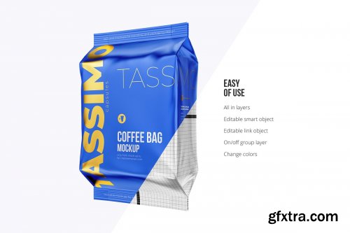 CreativeMarket - Coffee Bag mockup. Tassimo 4099646