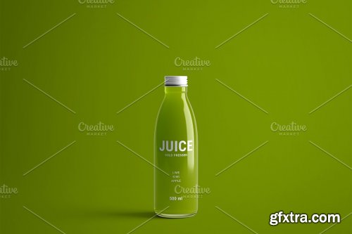 CreativeMarket - Juice Bottle SM Mock-Up #3 [V2.0] 4177566