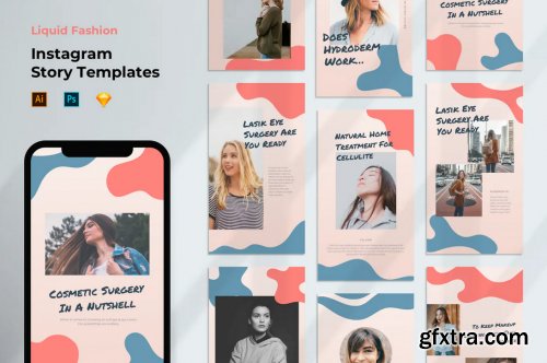 Instagram Story Template - Fashion Liquid Style