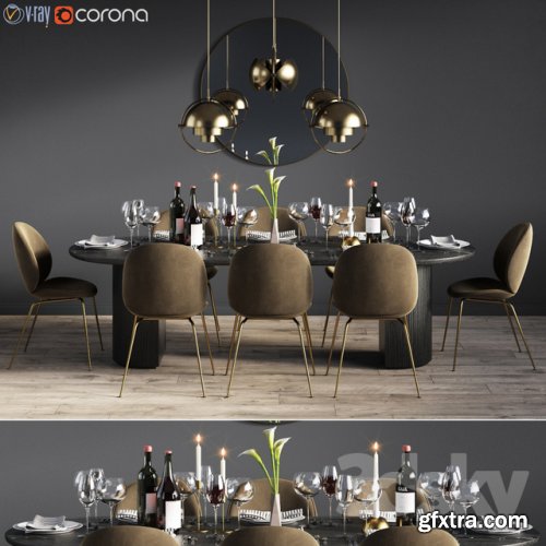 Dinning Set 08 3d model