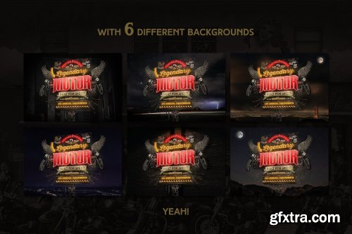 Light Sign Motorcycles Mockup 4149276