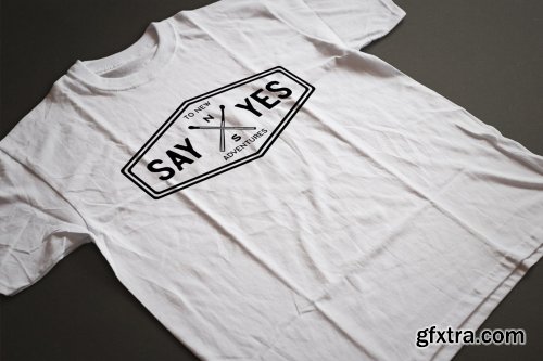 Retro Camp T-Shirt Design Set Logo Adventure Quote