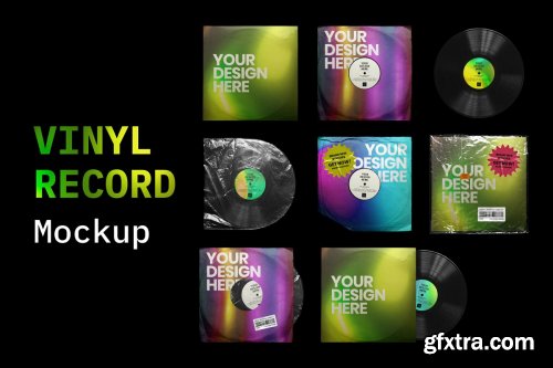 CreativeMarket - Vinyl Record Mockup 4250259