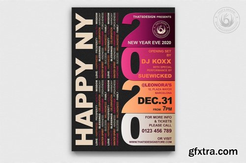 CreativeMarket - 10 New Year Flyer Bundle 4197215