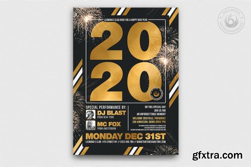 CreativeMarket - 10 New Year Flyer Bundle 4197215