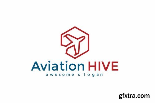 Aviation Hive Logo Template