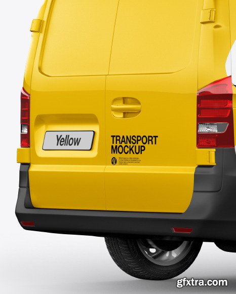 Panel Van Mockup - Back Half Side View 50694