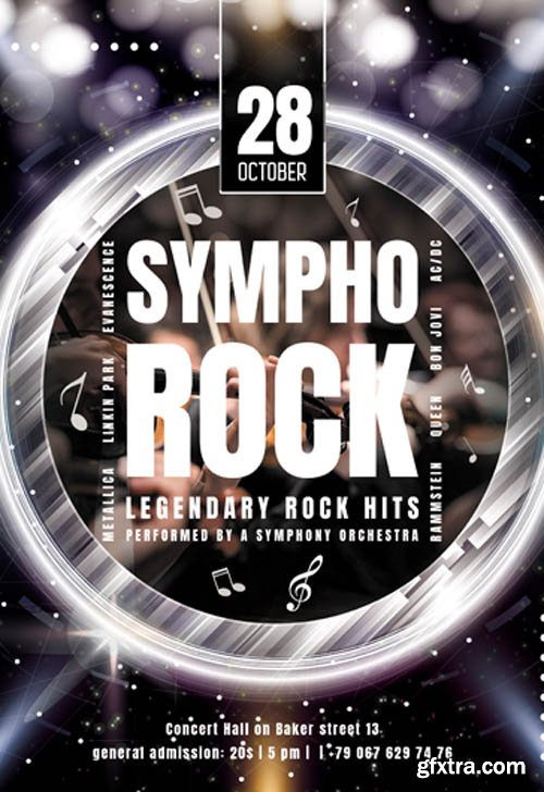 Symphony Concert V3110 2019 Premium PSD Flyer Template