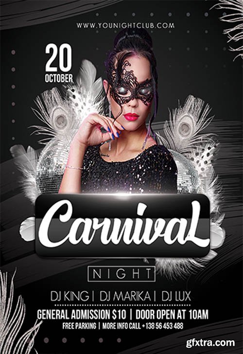 Carnival Night V3110 2019 Premium PSD Flyer Template