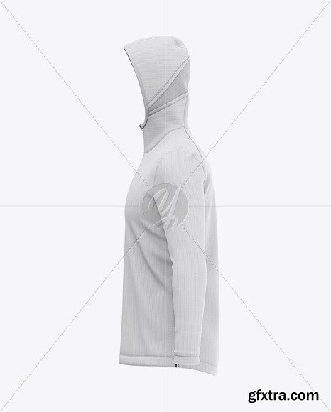 Basketball Full-Zip Hoodie Mockup - Side View 50820