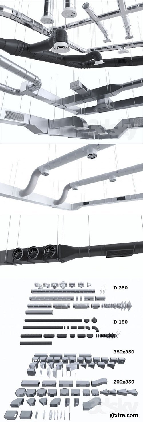 Ventilation system 3d Models