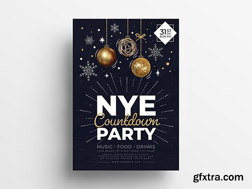 New Year's Eve Party Flyer Layout 299565936
