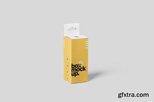 Box Mockup Set - Small Rectangle Size with Hanger