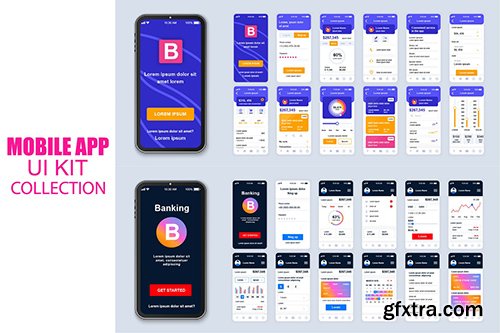 Big Collection Banking Mobile App Ui Kit Screen