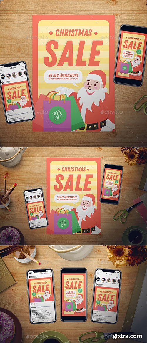 Christmas Sale Flyer Set 22868316