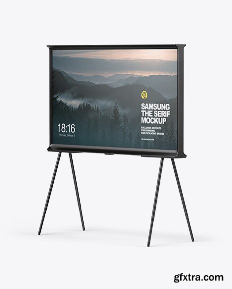 Samsung The Serif TV Mockup - Half Side View 50871